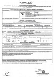 Сертификат на круг нержавеющий AISI 316L